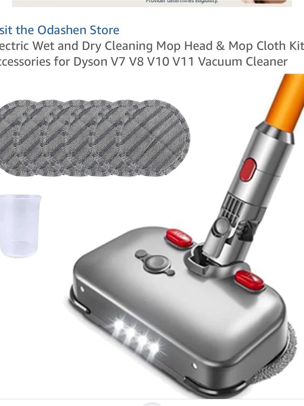 Dyson Silver and Orange Electric Wet/Dry Mop Head Accessory